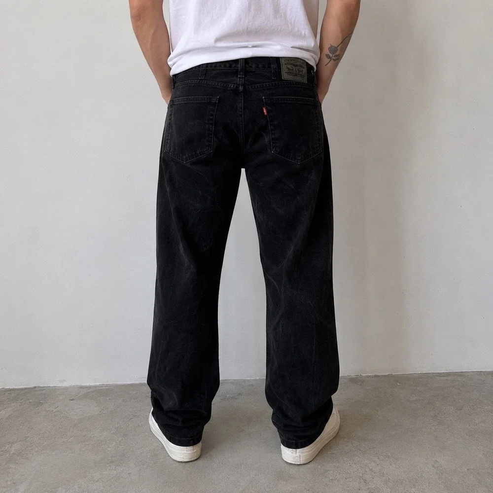 Levis 511 Jeans Mens 40x32 Black Slim Fit Denim Pants Stretch Western Streetwear